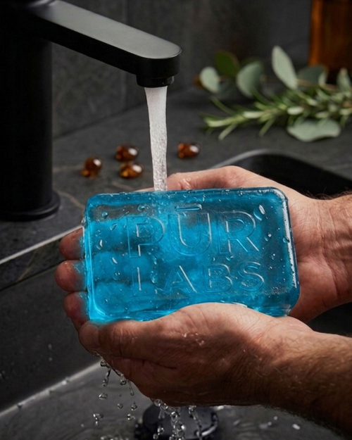 JABON ARTESANAL PERFUMADO "IMGN" — Espuma / agua